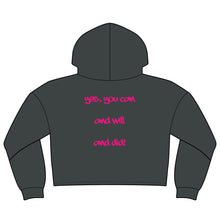 Load image into Gallery viewer, Dear Black Girl Cropped Hoodie — Empowering Women's Graphic Hooded Sweatshirt