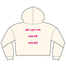 Load image into Gallery viewer, Dear Black Girl Cropped Hoodie — Empowering Women's Graphic Hooded Sweatshirt