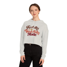 Load image into Gallery viewer, Fearfully and Wonderfully Made Cropped Hoodie