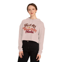 Load image into Gallery viewer, Fearfully and Wonderfully Made Cropped Hoodie