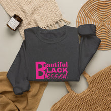 Load image into Gallery viewer, Beautiful. Black. Blessed. Crewneck