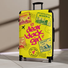 Load image into Gallery viewer, Dear Black Girl Bright Yellow Suitcase