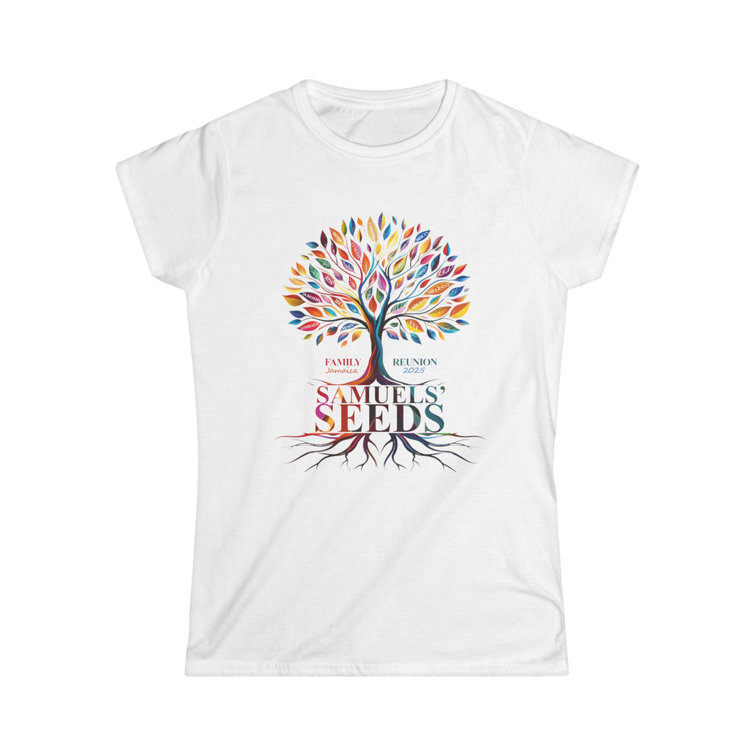 Family Tree Women's Softstyle Tee - Celebrating Roots and Connections