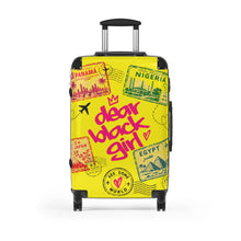 Load image into Gallery viewer, Dear Black Girl Bright Yellow Suitcase
