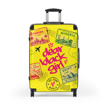 Load image into Gallery viewer, Dear Black Girl Bright Yellow Suitcase
