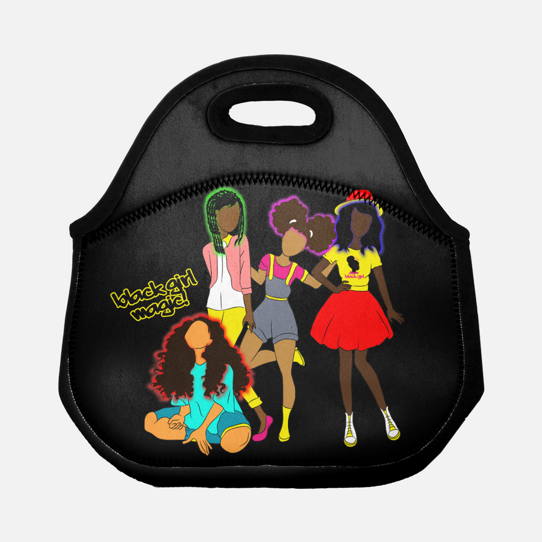 Black Girl Magic Lunch Tote - Black